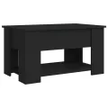Table basse Noir 79x49x41 cm Bois d'ingénierie
