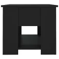 Table basse Noir 79x49x41 cm Bois d'ingénierie