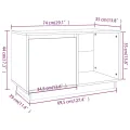 Meuble TV 74x35x44 cm Bois de pin massif