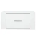 Table de chevet murale Blanc 50x36x25 cm