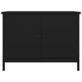 Meuble TV avec portes noir 60x35x45 cm bois d'ingénierie