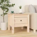 Tables d'appoint 2 pcs 40x40x39 cm Bois massif de pin