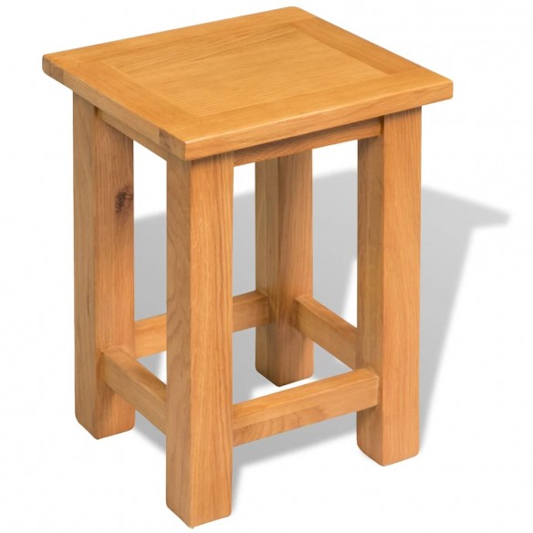 Table d'appoint 27 x 24 x 37 cm Bois de chêne massif