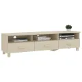 Meuble TV HAMAR Marron miel 158x40x40 cm Bois massif de pin