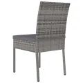 Chaises de salle à manger de jardin 2 pcs Résine tressée Gris