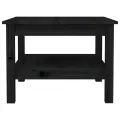 Table basse Noir 55x55x40 cm Bois massif de pin