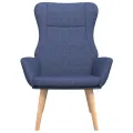 Chaise de relaxation Bleu Tissu