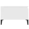 Table basse blanc 55x55x36,5 cm bois d'ingénierie