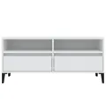 Meuble TV blanc 100x34,5x44,5 cm bois d'ingénierie