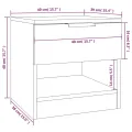 Tables de chevet 2 pcs Chêne fumé Bois d'ingénierie