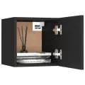 Table de chevet Noir 30,5x30x30 cm Aggloméré
