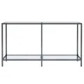 Table console Transparent 140x35x75,5 cm Verre trempé