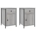 Tables de chevet 2 pcs sonoma gris 40x42x60cm bois d'ingénierie