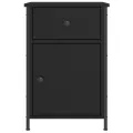 Tables de chevet 2 pcs noir 40x42x60 cm bois d'ingénierie