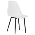 Chaises à manger lot de 2 blanc PP