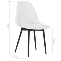 Chaises à manger lot de 2 blanc PP