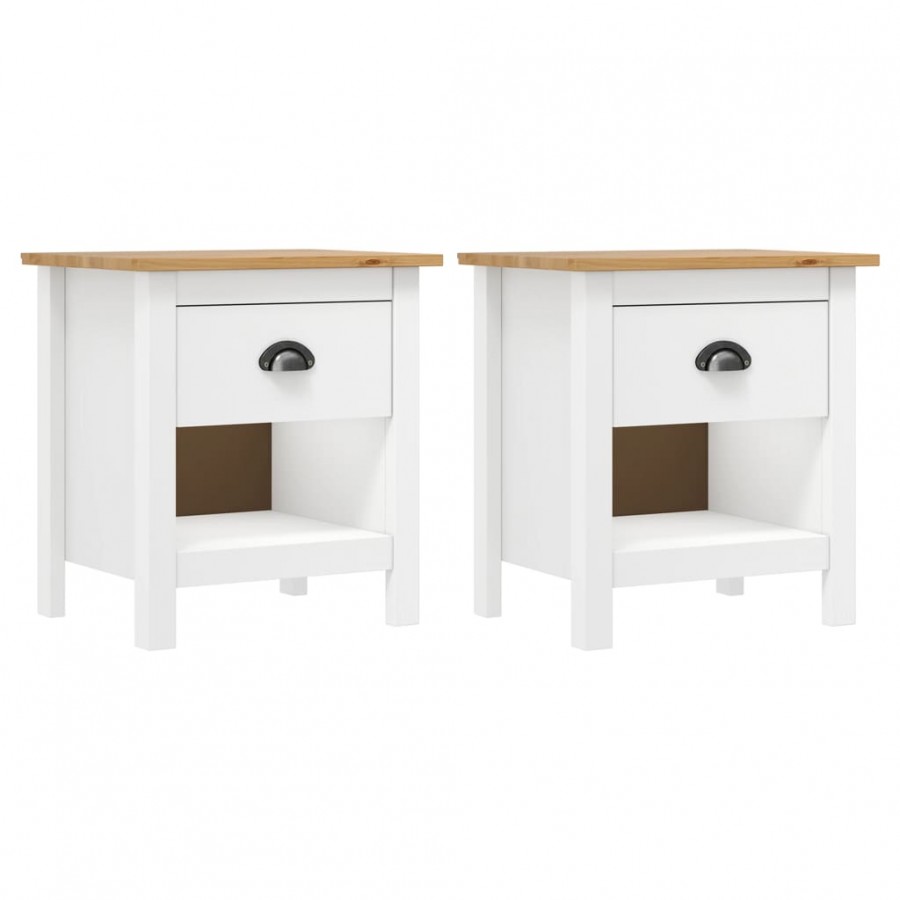 Tables de chevet 2 pcs Hill 46x35x49,5 cm Bois de pin solide