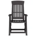 Chaises inclinables de jardin 2 pcs anthracite PP