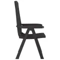 Chaises inclinables de jardin 2 pcs anthracite PP