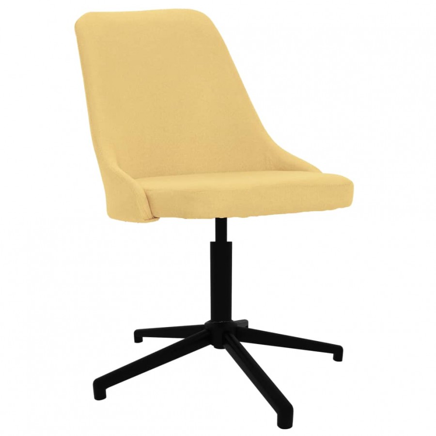 Chaise pivotante de salle à manger Jaune Tissu