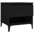 Table d'appoint Noir 50x46x50 cm Bois d’ingénierie