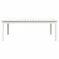 Table de jardin blanc 121x82,5x45 cm bois massif de pin