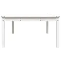 Table de jardin blanc 121x82,5x45 cm bois massif de pin