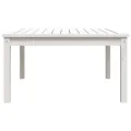 Table de jardin blanc 82,5x82,5x45 cm bois massif de pin