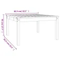 Table de jardin blanc 82,5x82,5x45 cm bois massif de pin