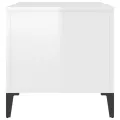 Table basse Blanc brillant 90x44,5x45 cm Bois d'ingénierie
