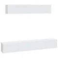Ensemble de meubles TV 4 pcs Blanc Bois d'ingénierie