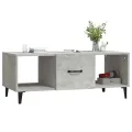 Table basse Gris béton 102x50x40 cm Bois d'ingénierie
