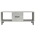 Table basse Gris béton 102x50x40 cm Bois d'ingénierie