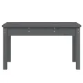 Banc de jardin gris 80x44x45 cm bois massif de pin