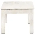 Table basse Blanc 110x60x45 cm Bois de manguier massif