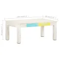 Table basse Blanc 110x60x45 cm Bois de manguier massif