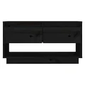Meuble TV Noir 74x34x40 cm Bois de pin massif
