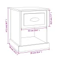 Tables de chevet 2 pcs chêne fumé 39x39x47,5 cm bois ingénierie