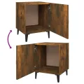 Tables de chevet 2 pcs Chêne fumé Bois d'ingénierie