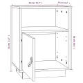 Tables de chevet 2pcs Marron miel 40x34x55cm Bois de pin massif