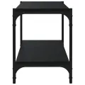 Meuble TV Noir 80x33x41 cm Bois d'ingénierie et acier