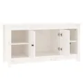 Meuble TV Blanc 103x36,5x52 cm Bois de pin massif