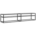 Meuble TV transparent 200x40x40,5 cm verre trempé