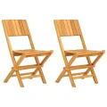 Chaises de jardin pliantes 2 pcs 47x61x90 cm bois massif teck