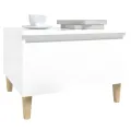 Table d'appoint Blanc brillant 50x46x35 cm Bois d'ingénierie