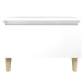 Table d'appoint Blanc brillant 50x46x35 cm Bois d'ingénierie
