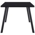 Table de salle à manger Noir 160x80x75 cm Verre trempé