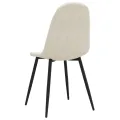 Chaises à manger lot de 4 crème velours
