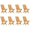 Chaises de jardin pliantes 8 pcs 47x47x89 cm bois massif teck