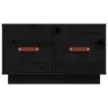 Table basse Noir 60x53x35 cm Bois massif de pin